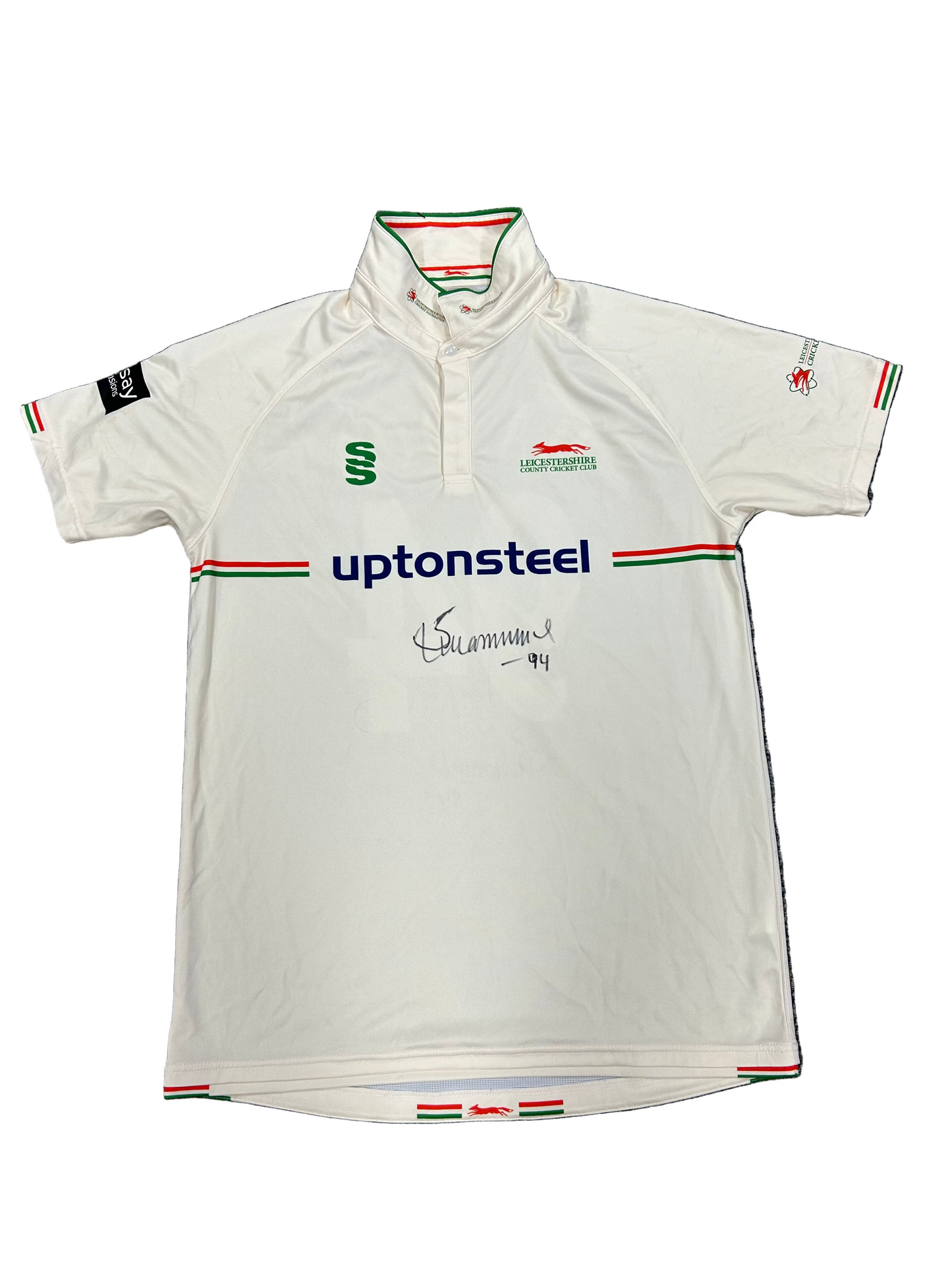 Shan Masood Leicestershire 2025 County Championship Match Worn And Signed SS Playing Shirt
