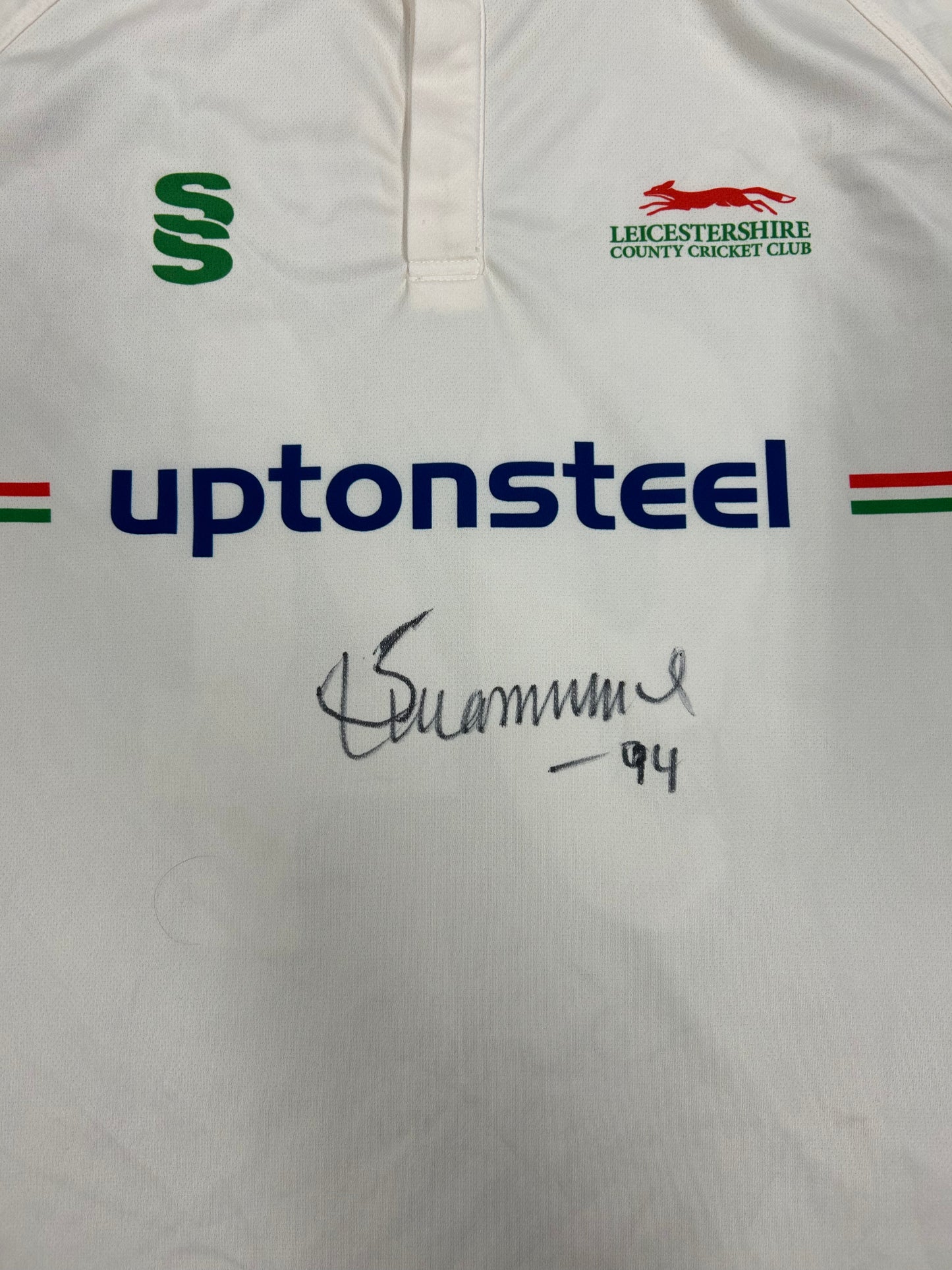 Shan Masood Leicestershire 2025 County Championship Match Worn And Signed SS Playing Shirt