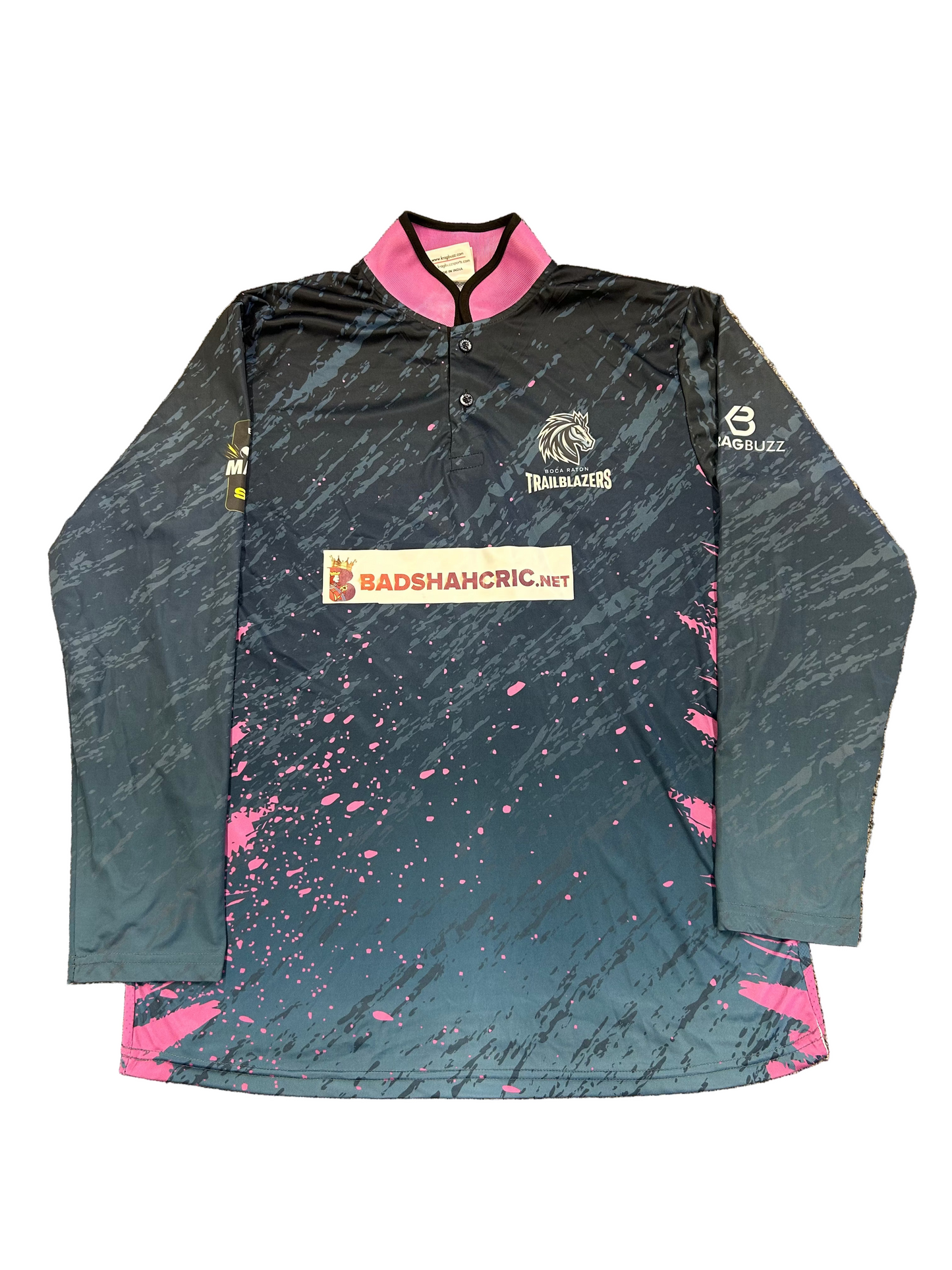 Matthew Cross Boca Raton Trailblazers 2024 MAX60 Match Worn LS Playing Shirt