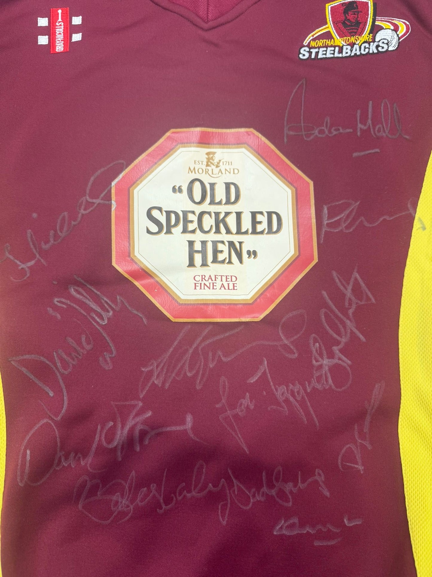 Luke Evans Northamptonshire 2012 T20 Match Worn Squad Signed Playing Pullover