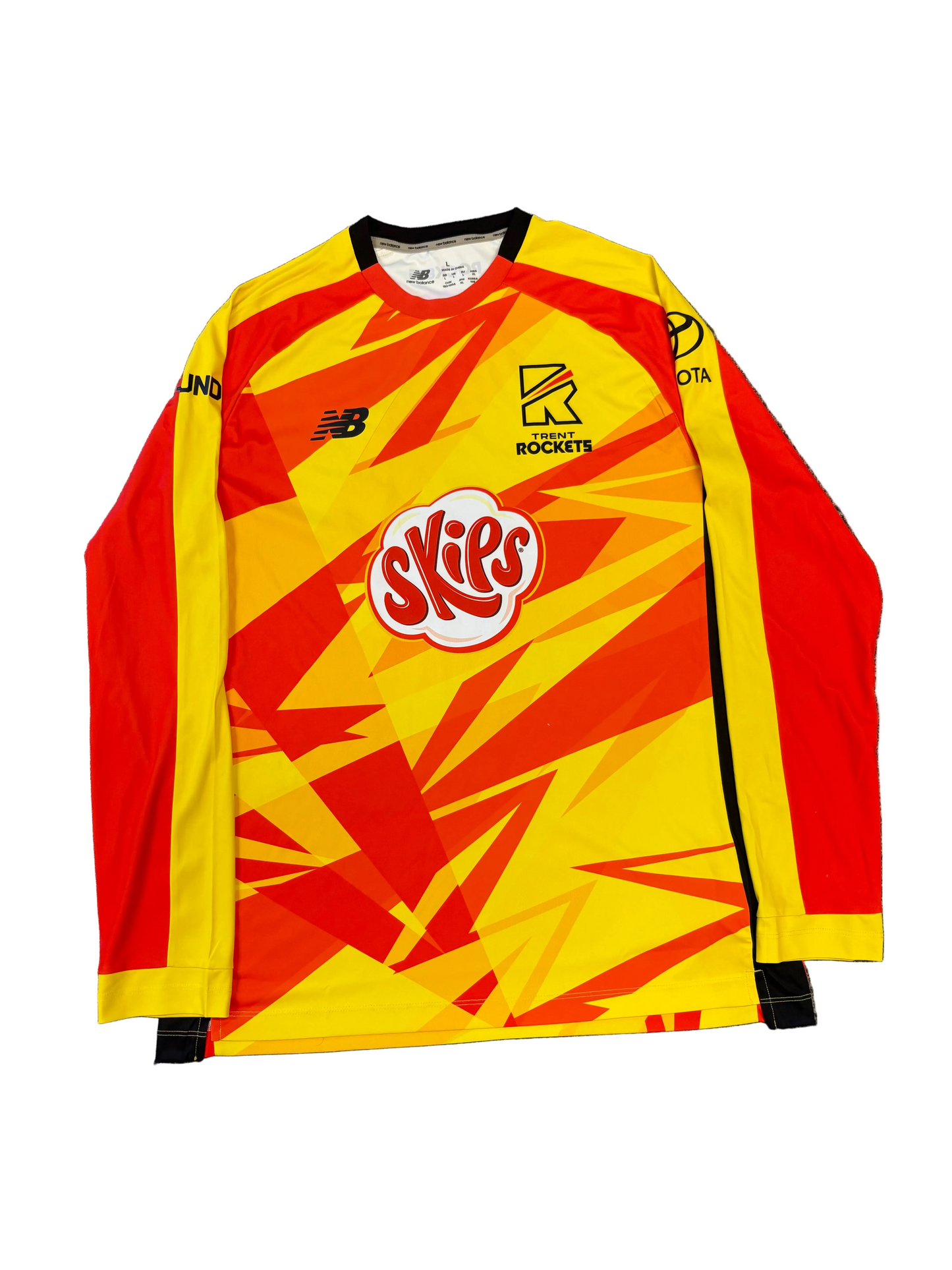 Sam Hain Trent Rockets 2025 Hundred Match Worn LS Playing Shirt