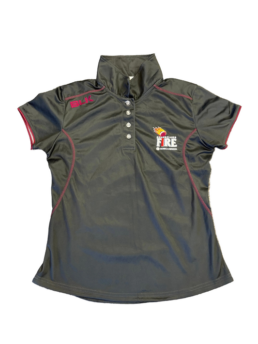 Queensland Fire Ladies Player Issue Travel & Media Polo Shirt