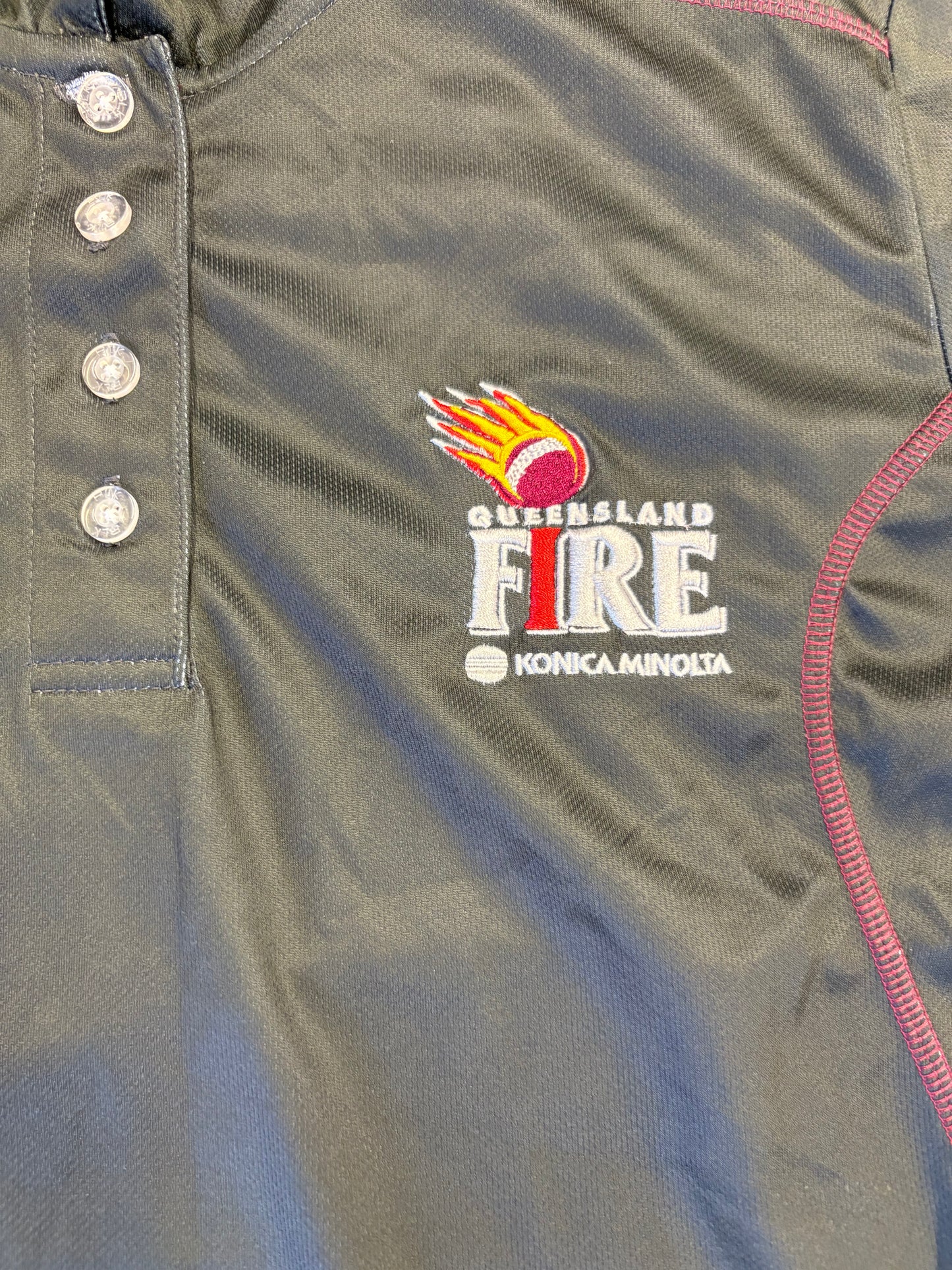 Queensland Fire Ladies Player Issue Travel & Media Polo Shirt