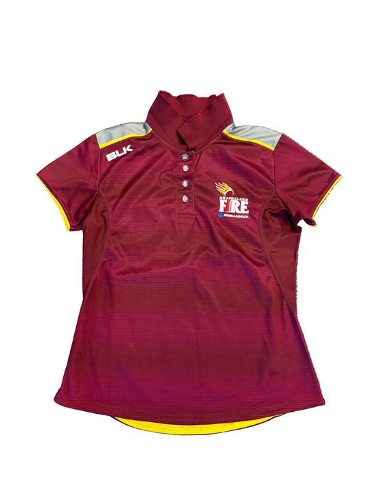 Queensland Fire Ladies Player Issue Travel & Media Polo Shirt