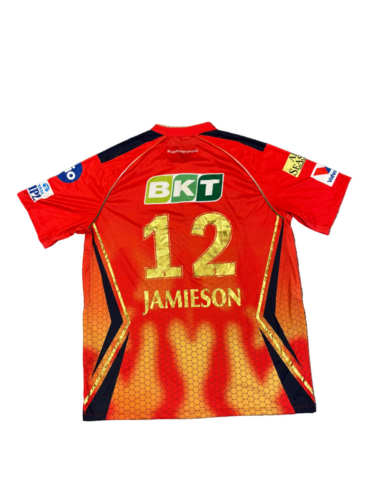 Kyle Jamieson Punjab Kings 2025 IPL Match Worn SS Playing Shirt