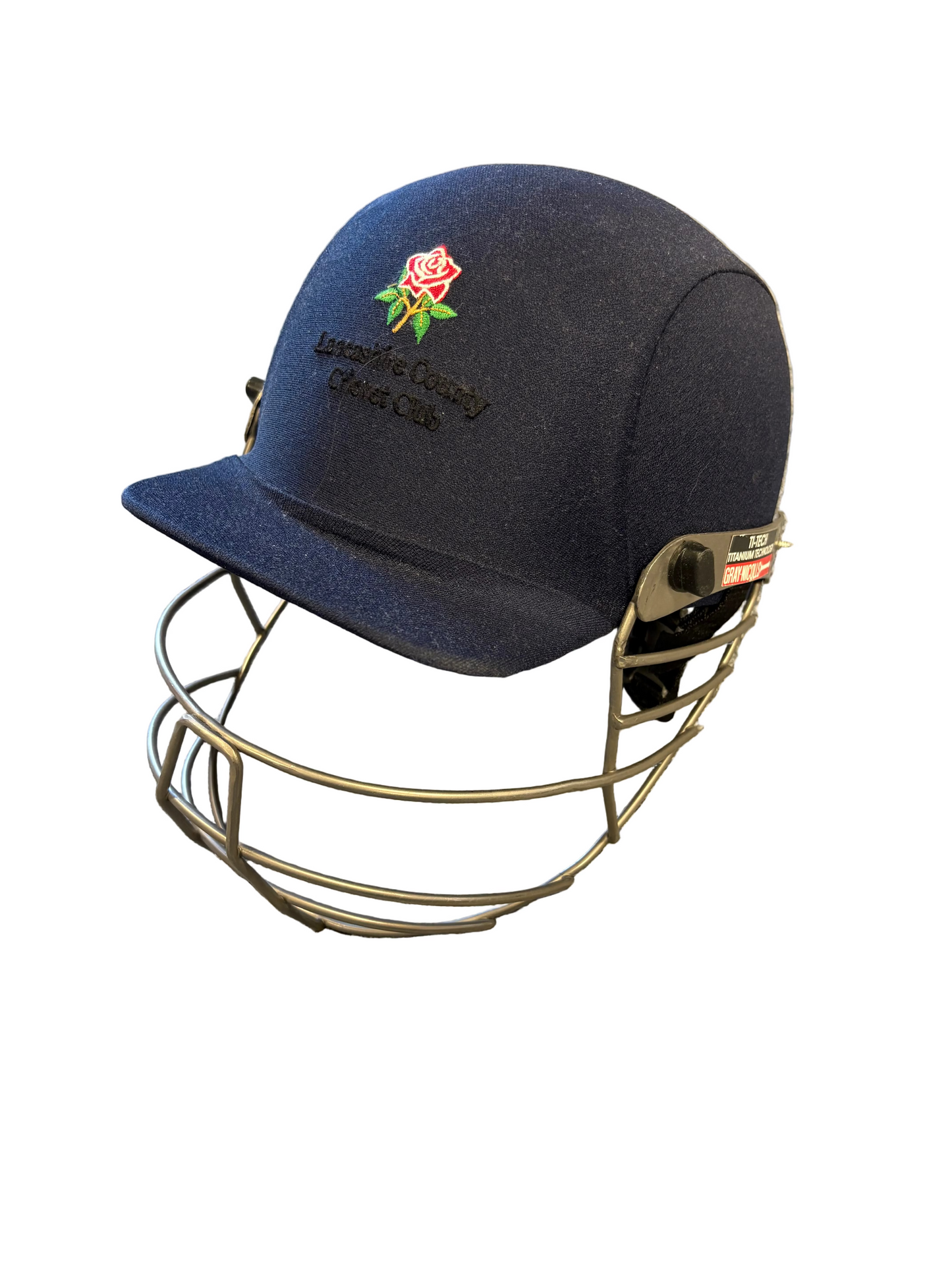 Lancashire Retro Gray Nics Cricket Helmet
