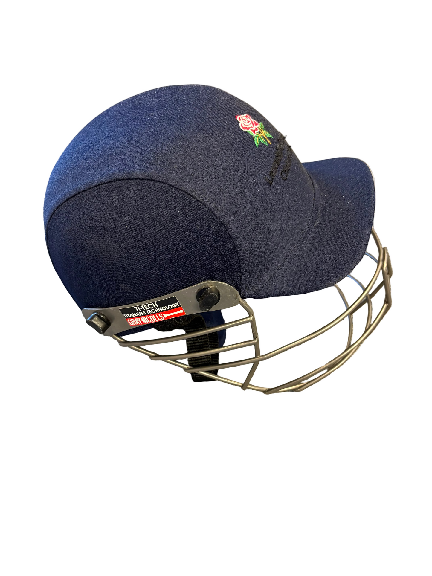 Lancashire Retro Gray Nics Cricket Helmet