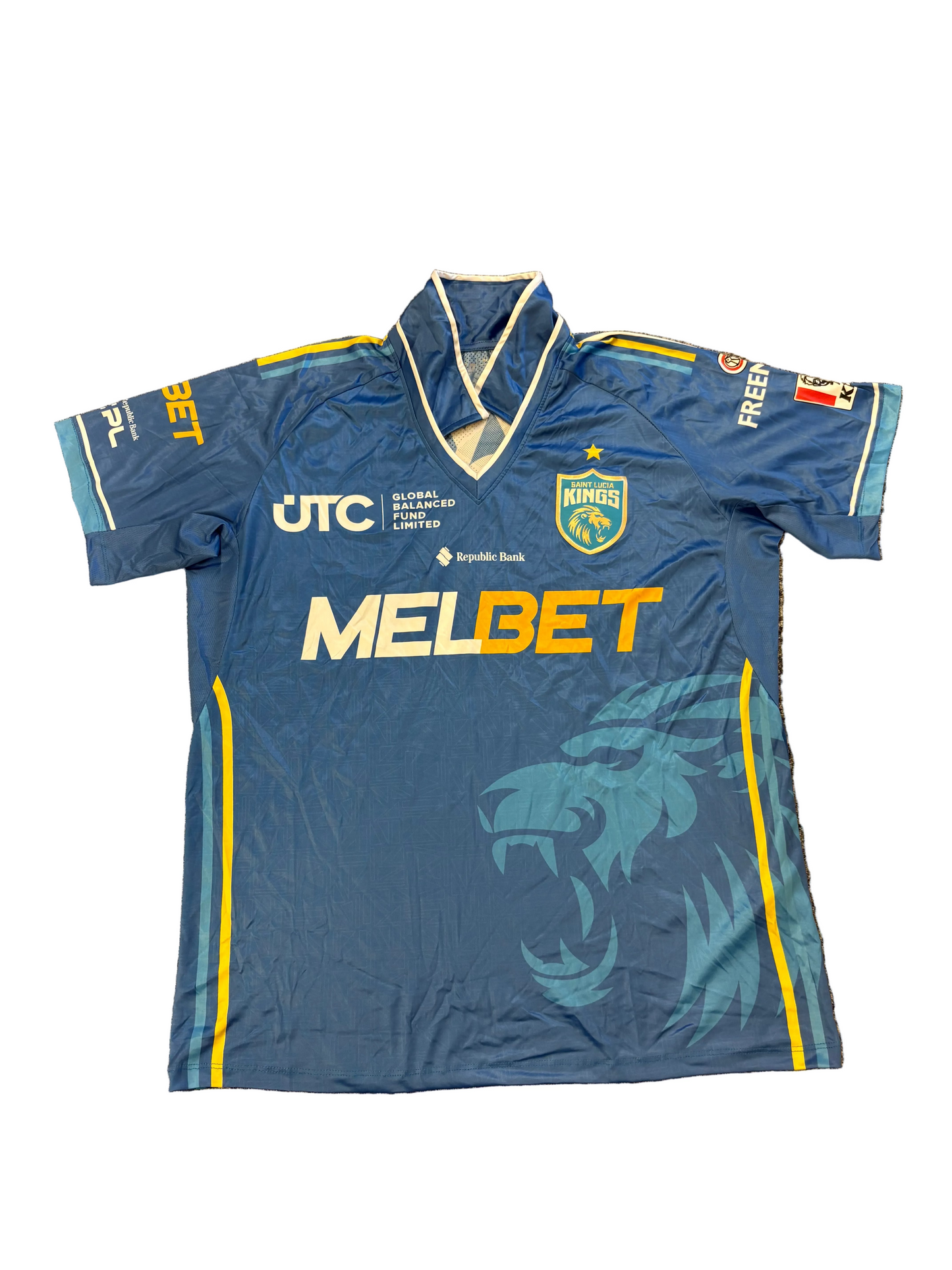 Alzarri Joseph St Lucia Kings 2025 CPL Match Worn SS Playing Shirt