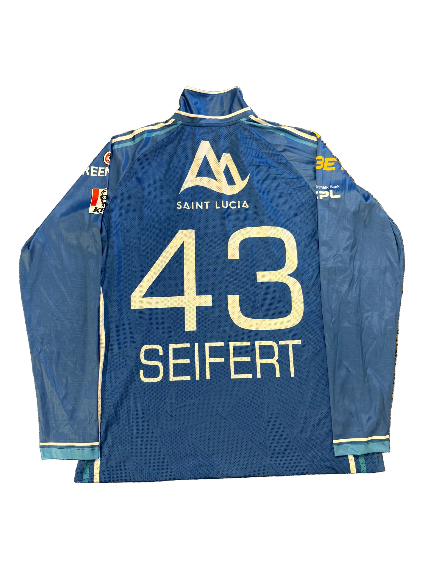 Tim Seifret St Lucia Kings 2025 CPL Match Worn LS Playing Shirt
