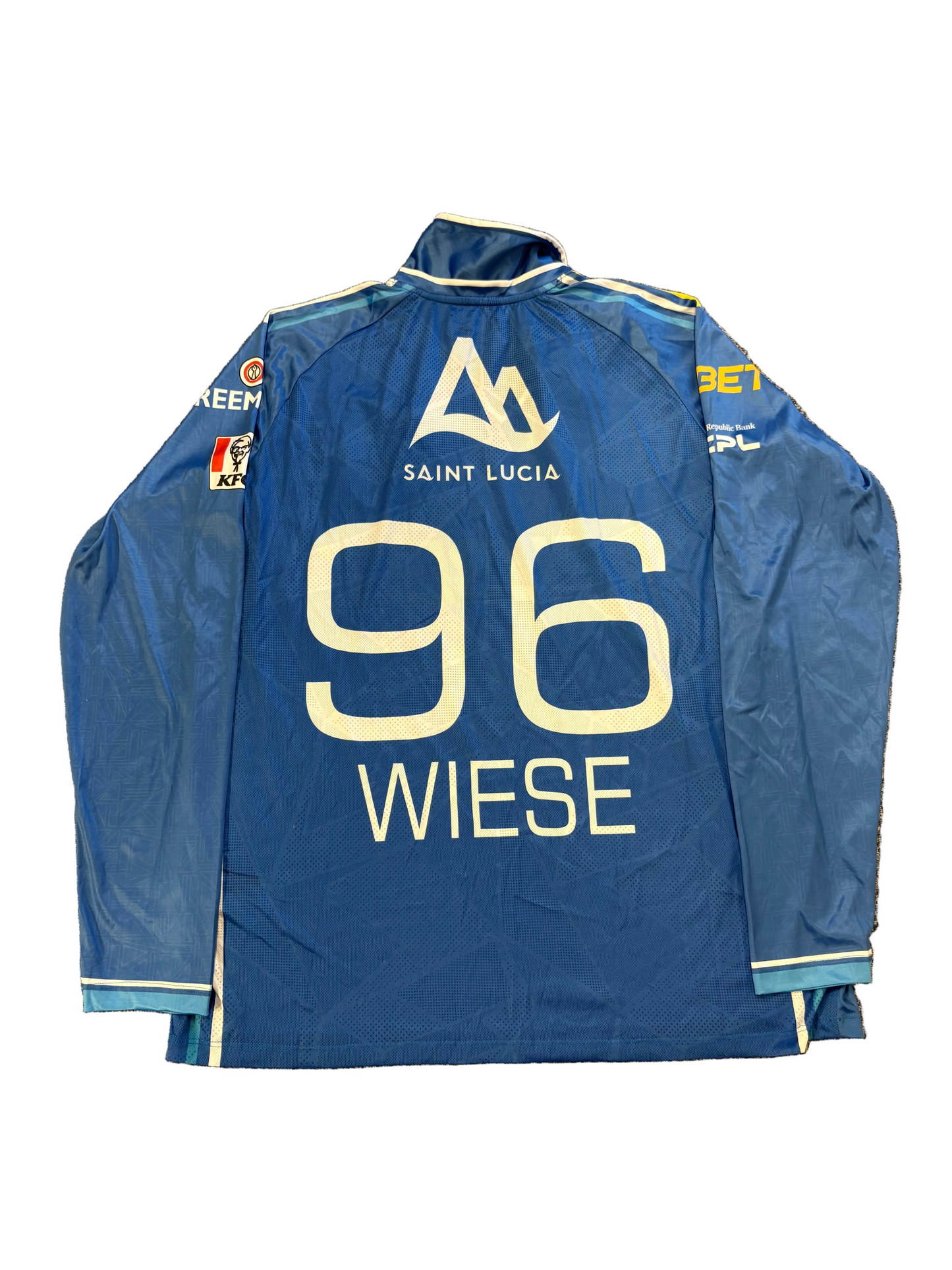 David Wiese St Lucia Kings 2025 CPL Match Worn LS Playing Shirt