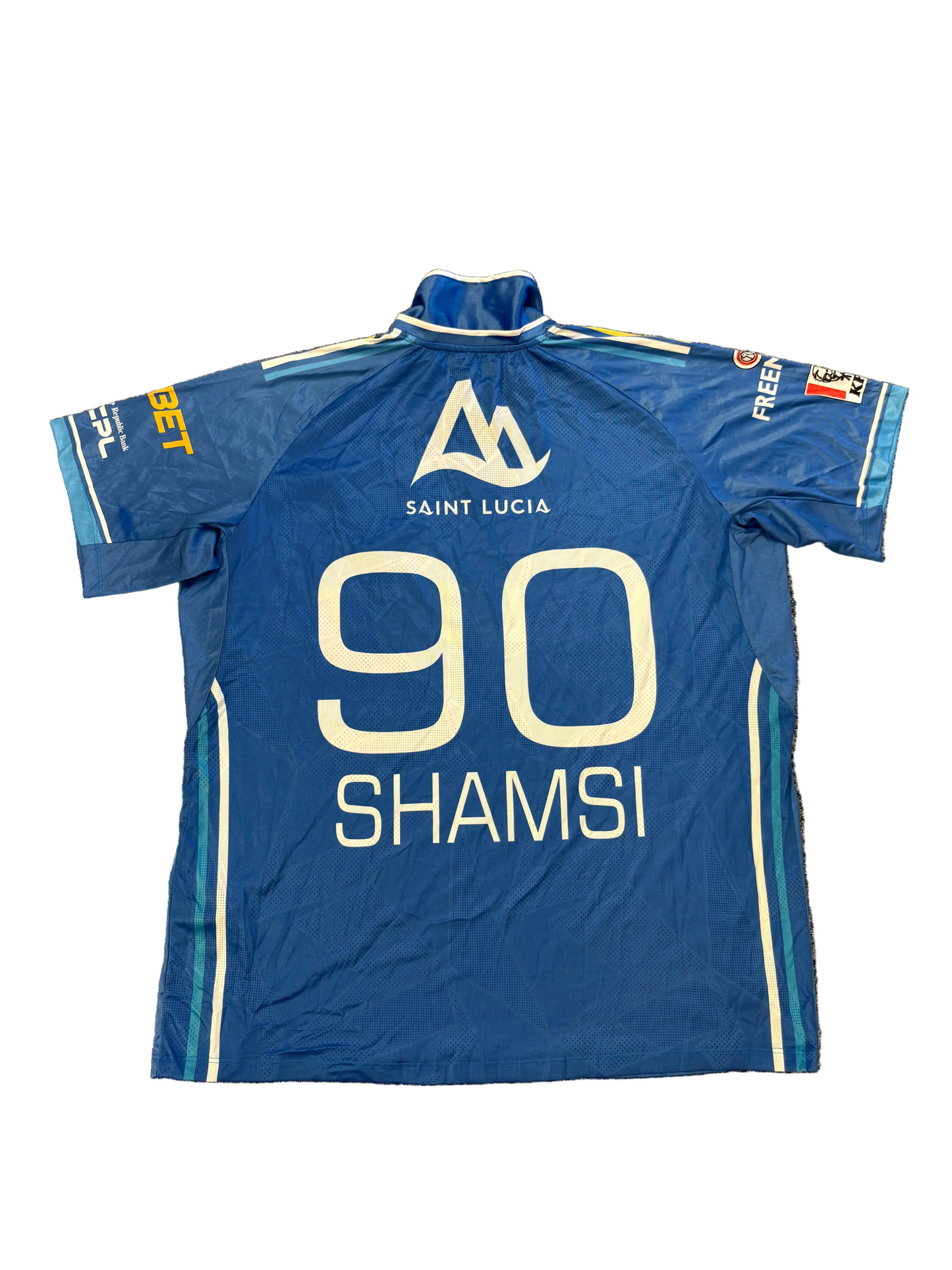 Tabraiz Shamsi St Lucia Kings 2025 CPL Match Worn SS Playing Shirt