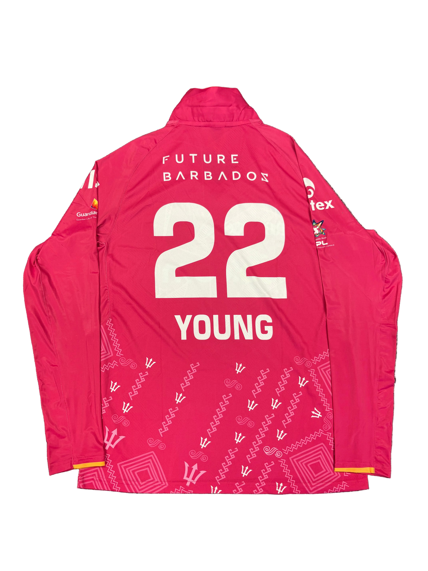 Nyeem Young Barbados Royals 2025 CPL Match Issue LS Playing Shirt