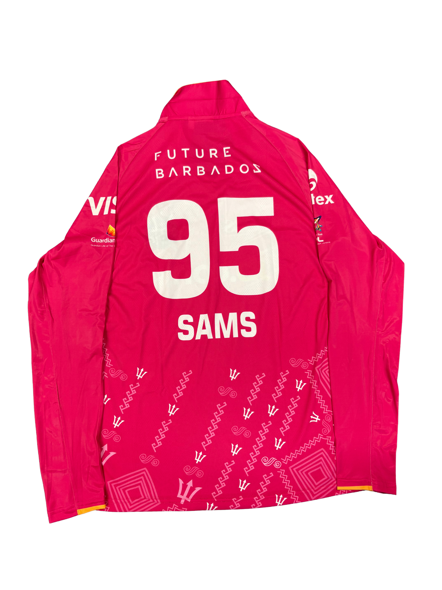 Daniel Sams Barbados Royals 2025 CPL Match Worn LS Playing Shirt