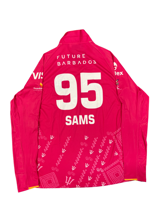Daniel Sams Barbados Royals 2025 CPL Match Worn LS Playing Shirt