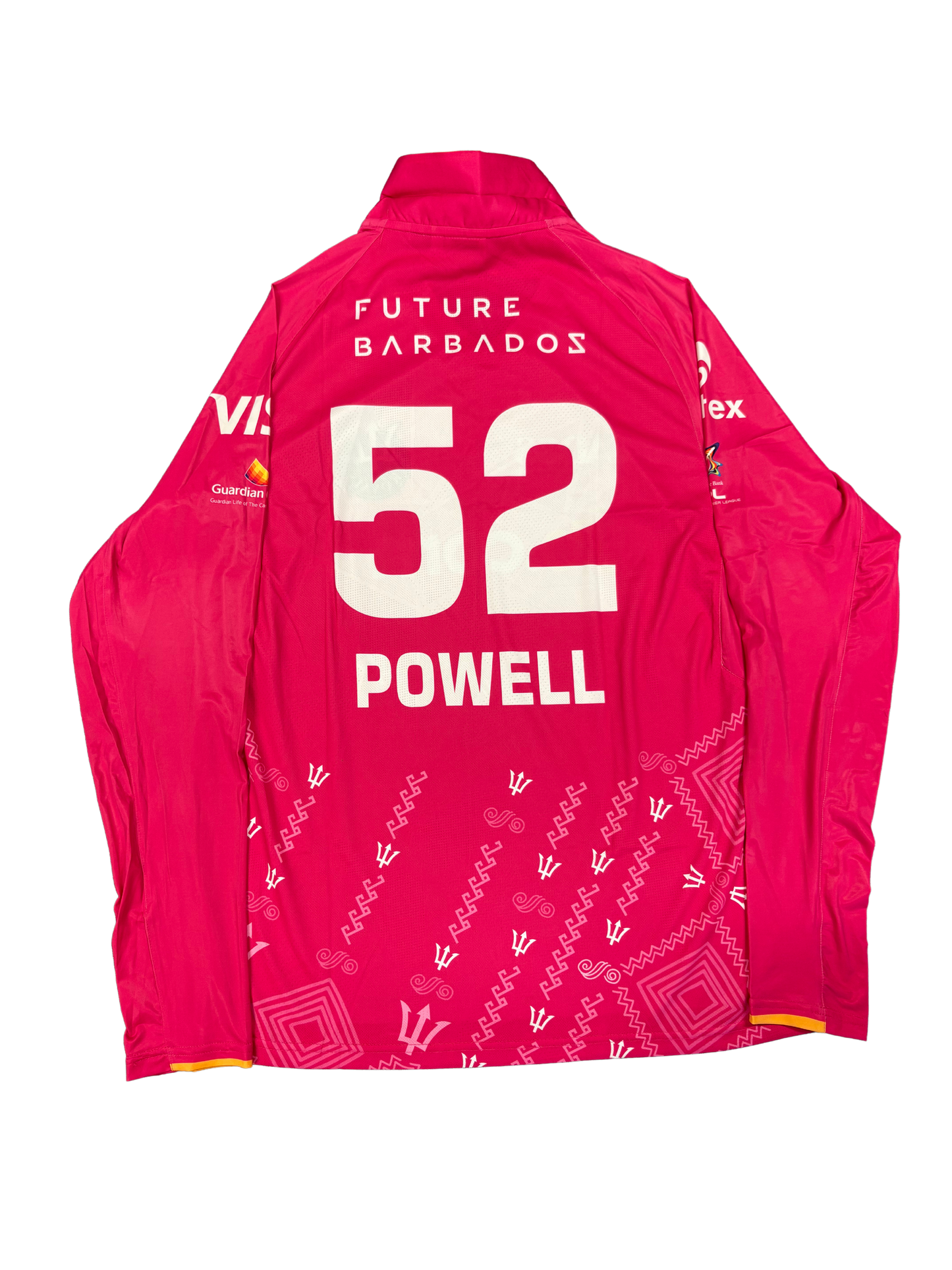 Rovman Powell Barbados Royals 2025 CPL Match Issue LS Playing Shirt