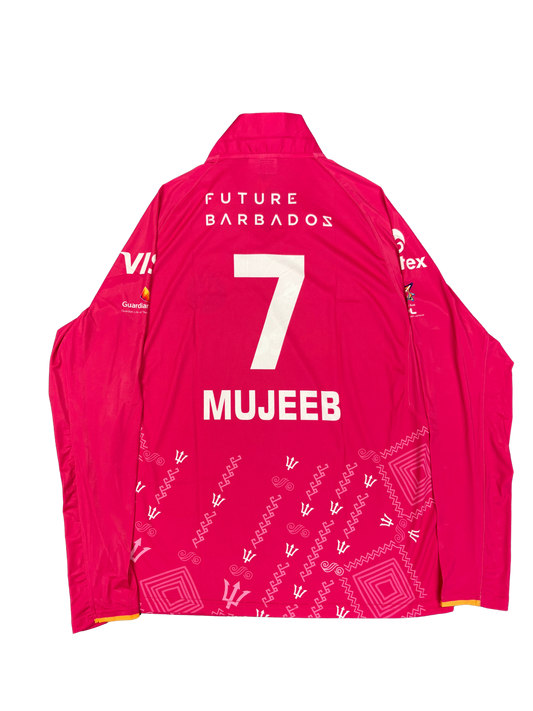 Mujeeb Ur Rahman Barbados Royals 2025 CPL Match Worn LS Playing Shirt