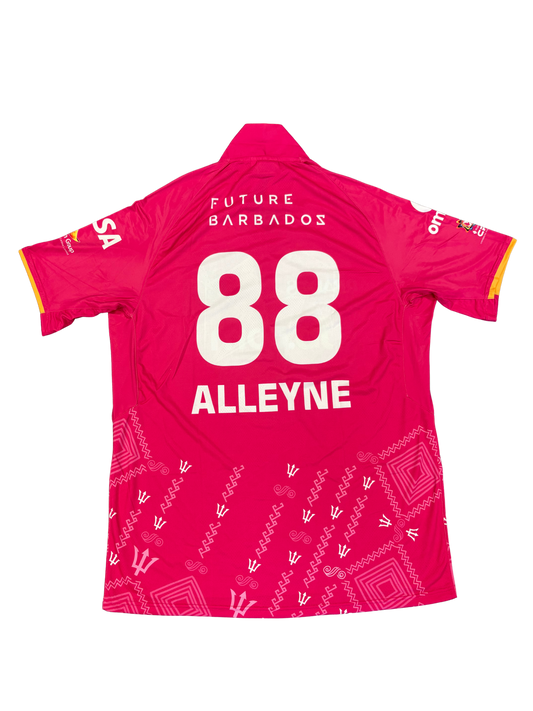 Kadeem Alleyne Barbados Royals 2025 CPL Match Worn SS Playing Shirt