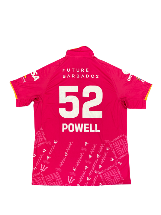 Rovman Powell Barbados Royals 2025 CPL Match Worn SS Playing Shirt