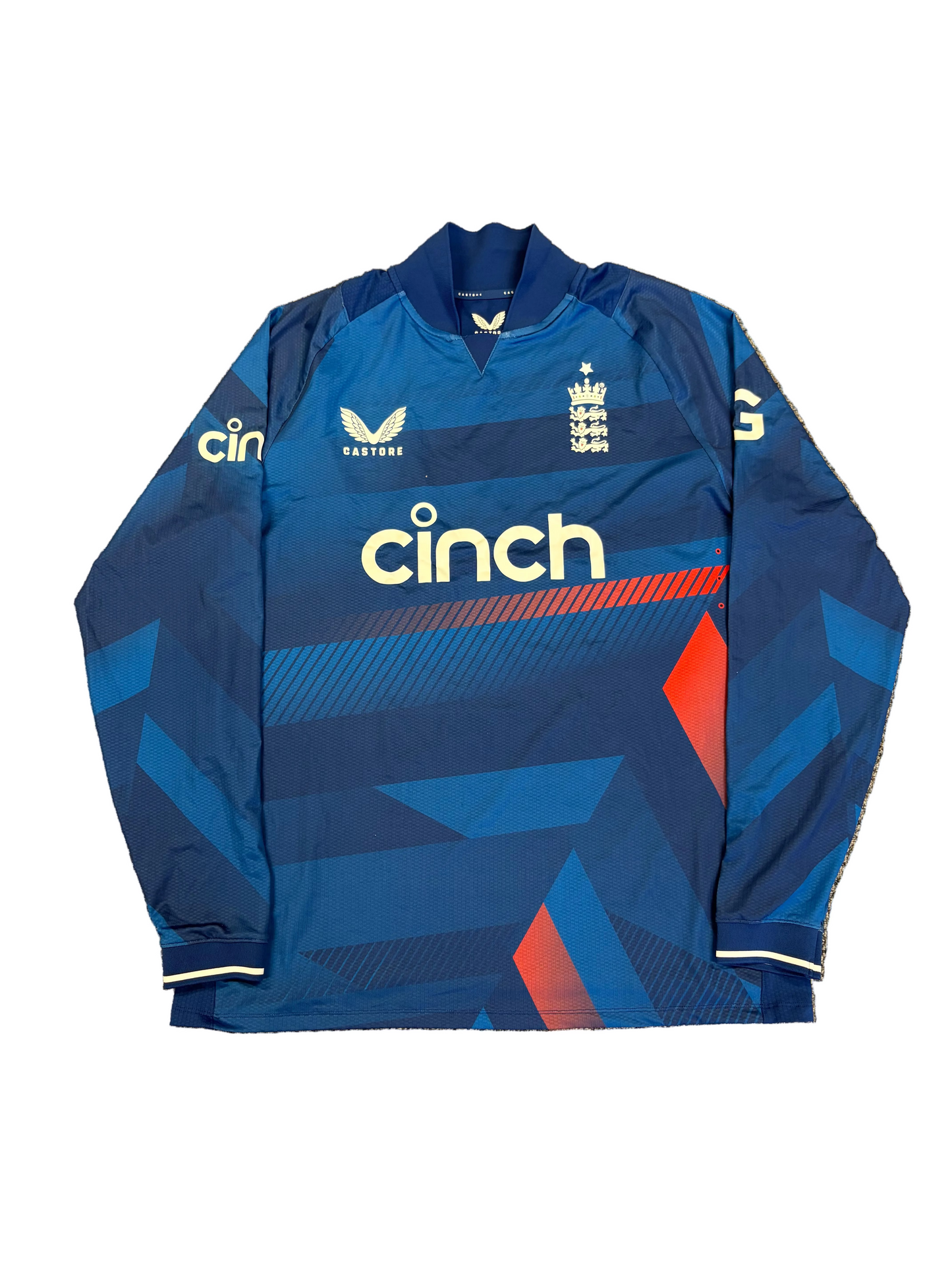 David Willey England 2023 ODI Match Worn LS Playing Shirt