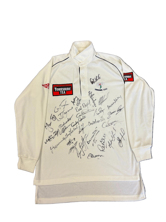 Yorkshire Retro Full Squad Signed Player Issue LS Playing Shirt