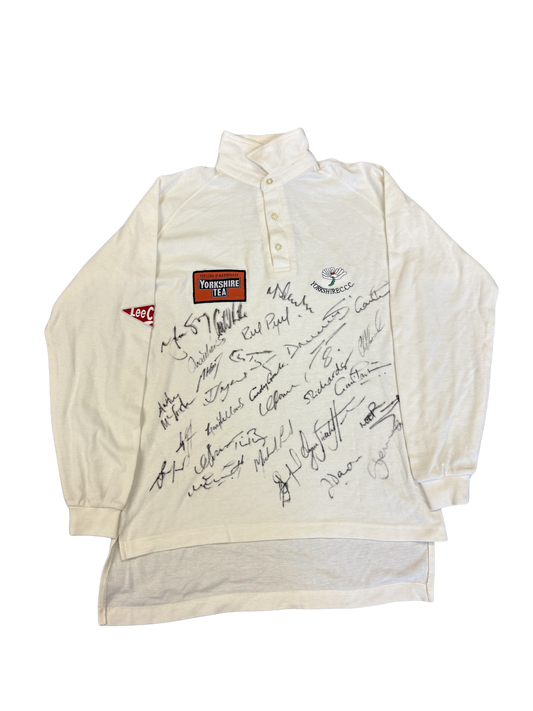 Yorkshire Retro Full Squad Signed Player Issue LS Playing Shirt