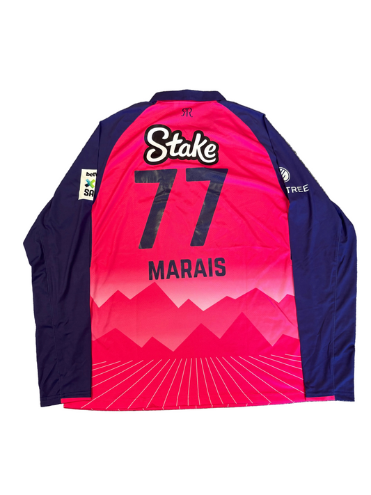 Dewan Marais Paarl Royals 2025 SA20 Match Worn LS Playing Shirt