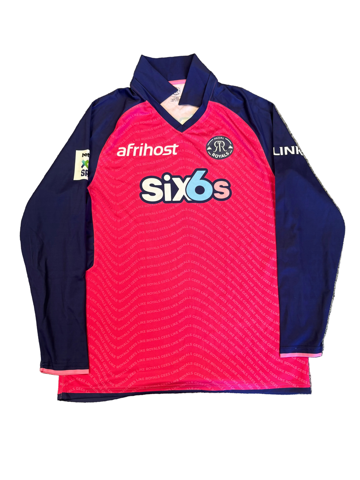 Andile Phehlukwayo Paarl Royals 2024 SA20 Match Worn LS Playing Shirt
