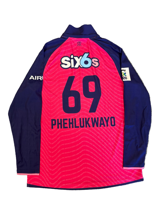 Andile Phehlukwayo Paarl Royals 2024 SA20 Match Worn LS Playing Shirt