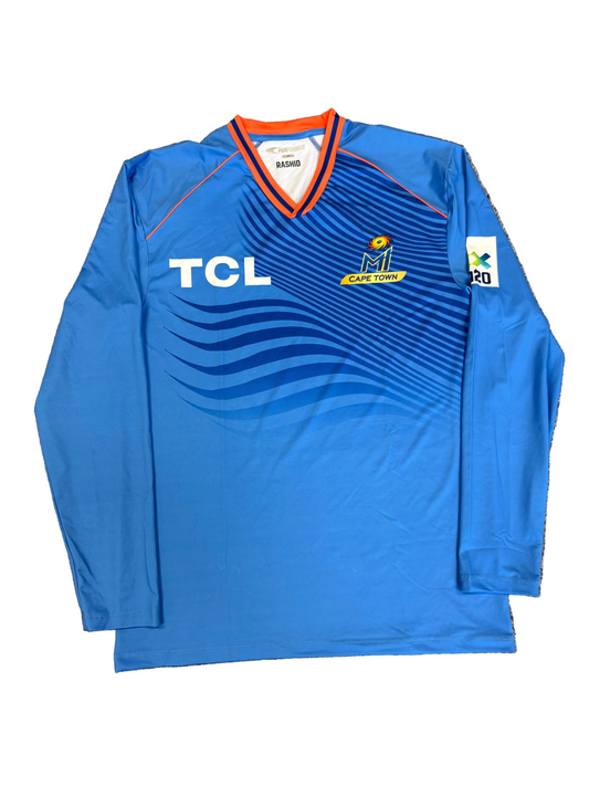 Rashid Khan MI Cape Town 2024 SA20 Player Issue LS Training T-Shirt