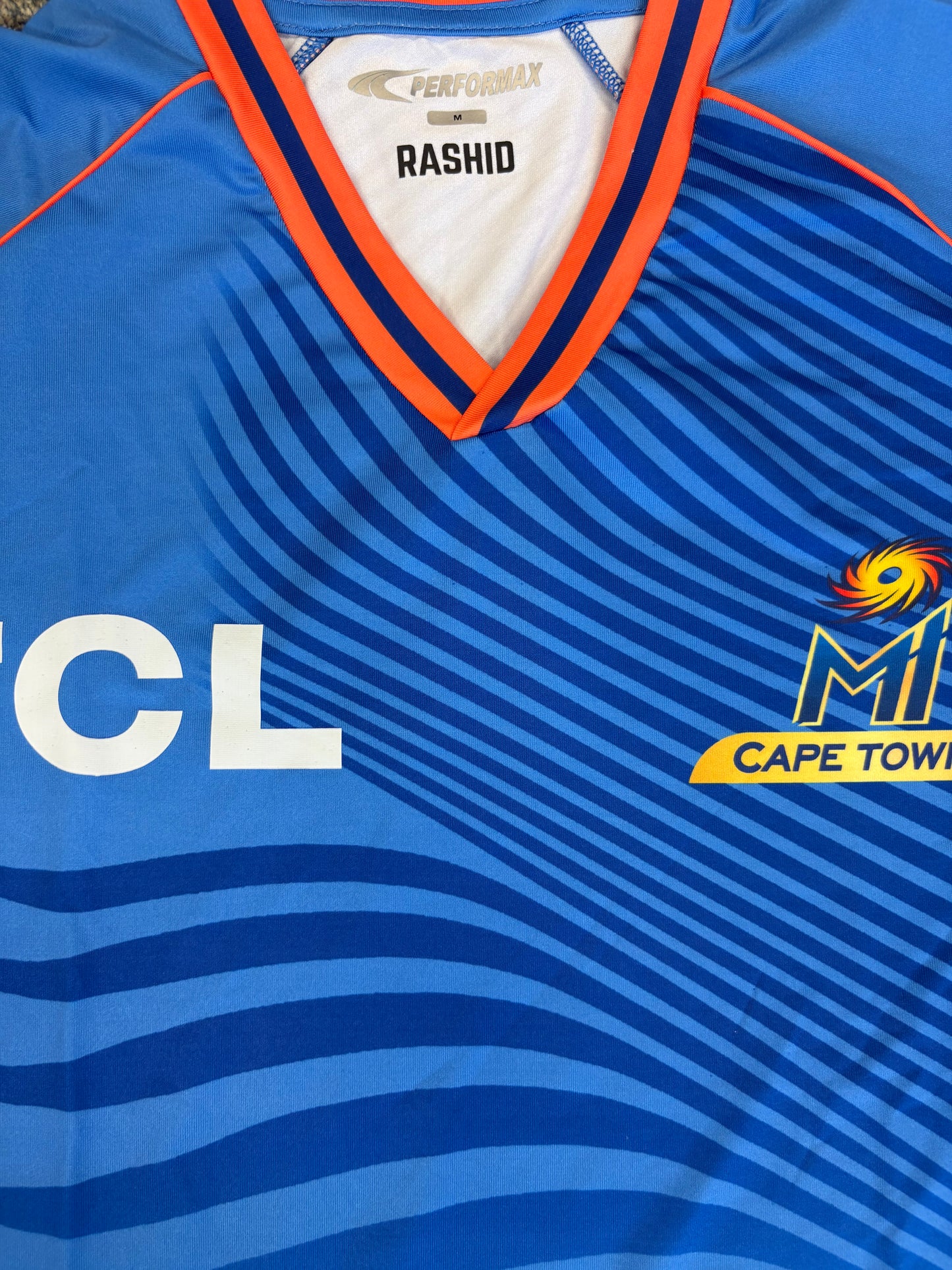 Rashid Khan MI Cape Town 2024 SA20 Player Issue LS Training T-Shirt
