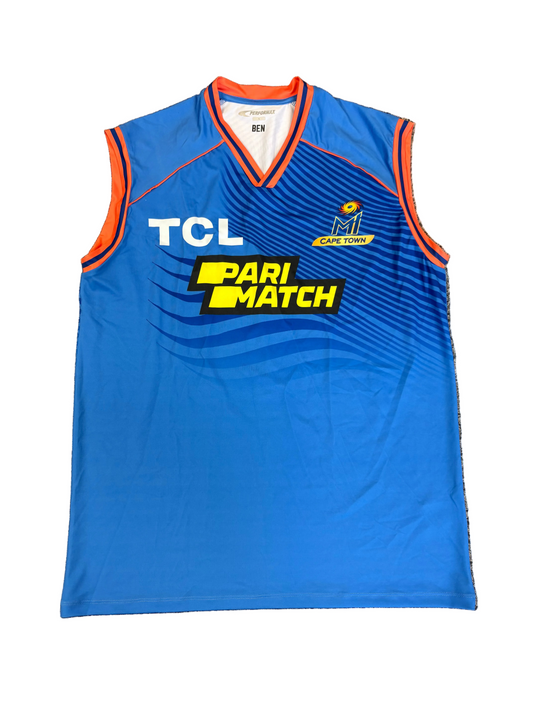 Ben Stokes MI Cape Town 2024 SA20 Player Issue Sleeveless Training Vest