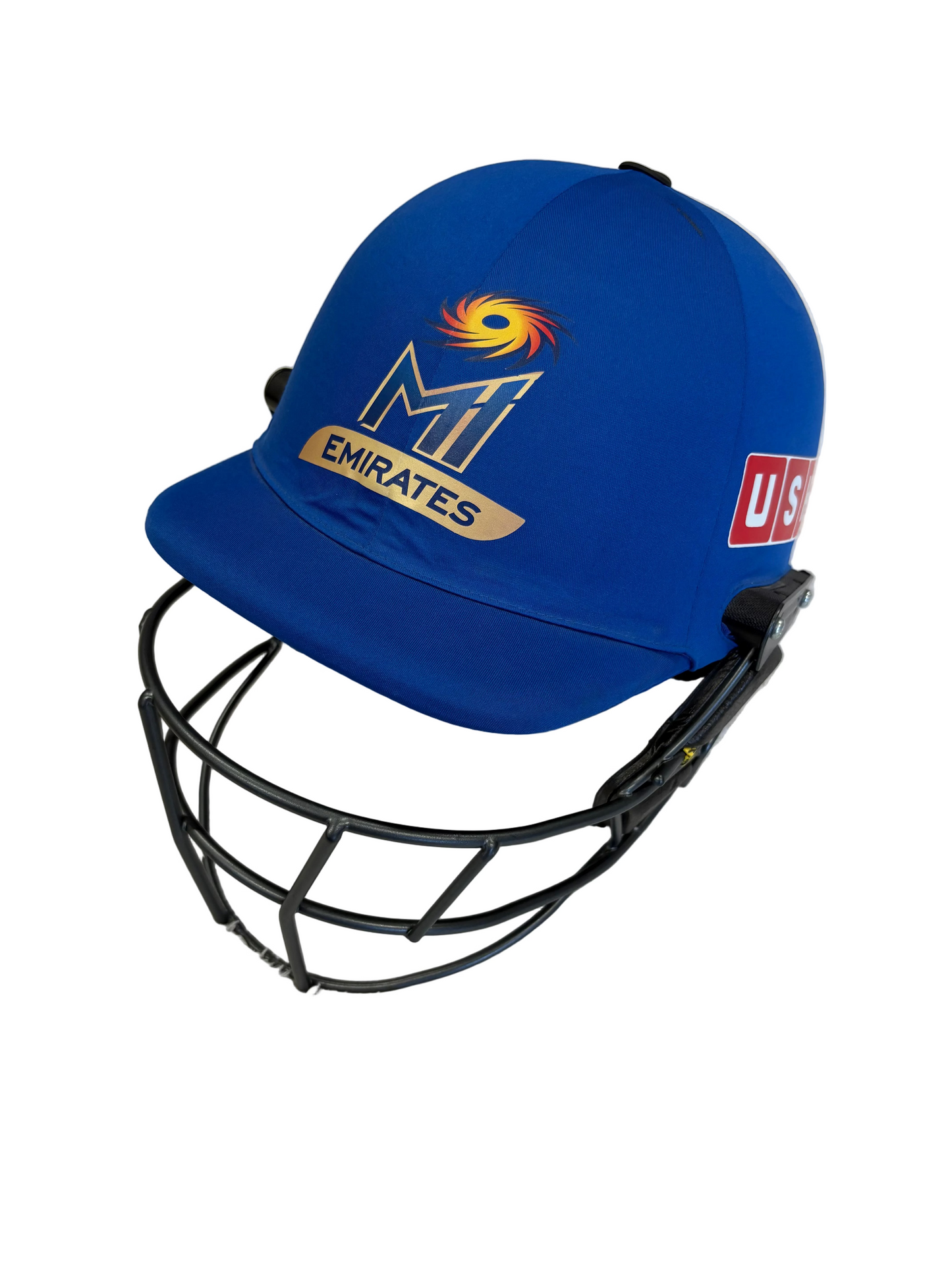 Mumbai Indians Emirates ILT20 Masuri T-Line Titanium Match Used Cricket Helmet
