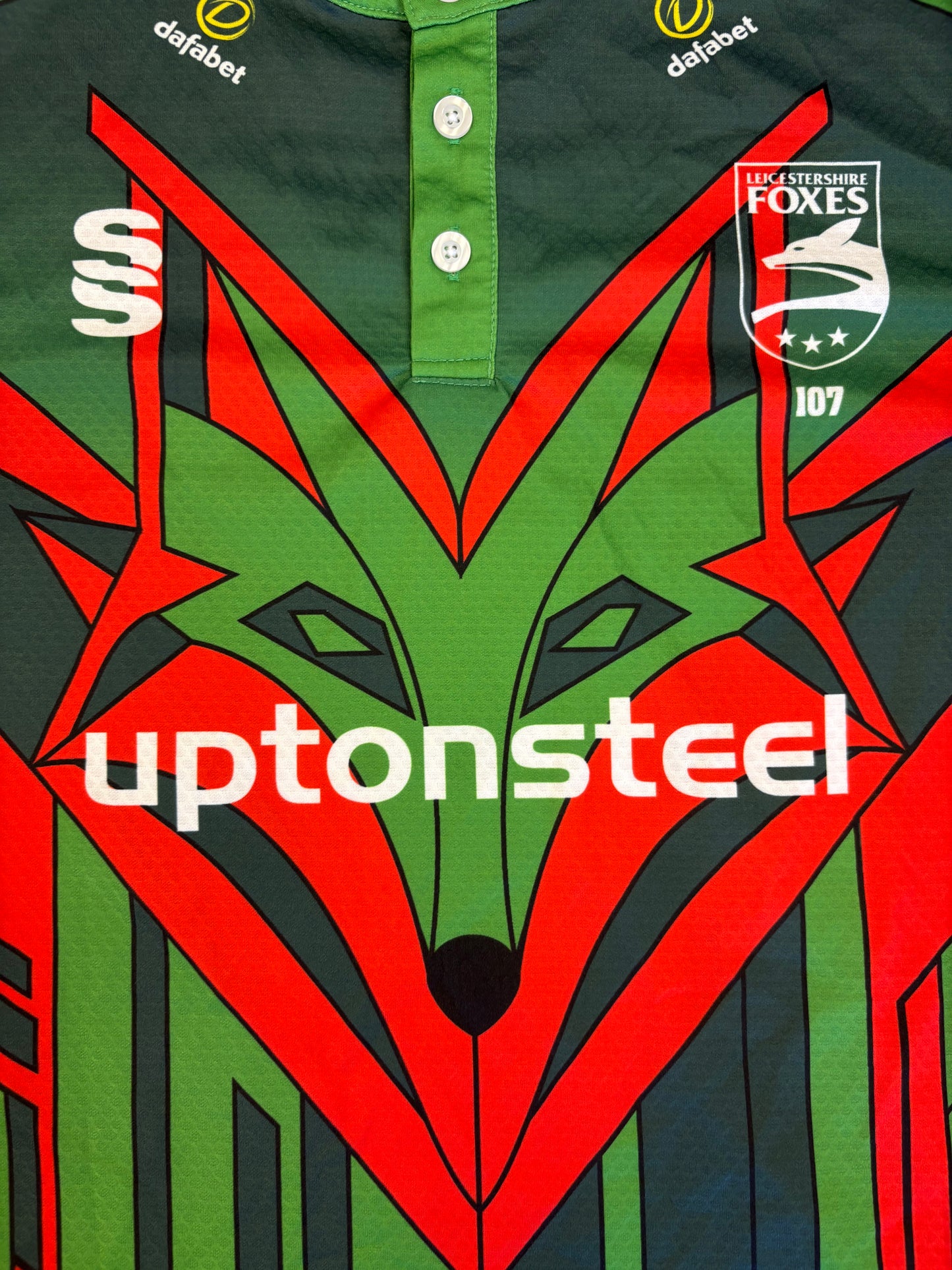 Ben Mike Leicestershire 2025 T20 Match Worn SS Playing Shirt