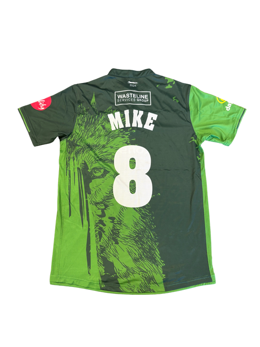 Ben Mike Leicestershire 2024 T20 Match Worn SS Playing Shirt