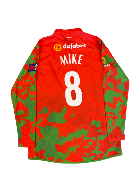 Ben Mike Leicestershire 2025 MB50 Match Worn LS Playing Shirt