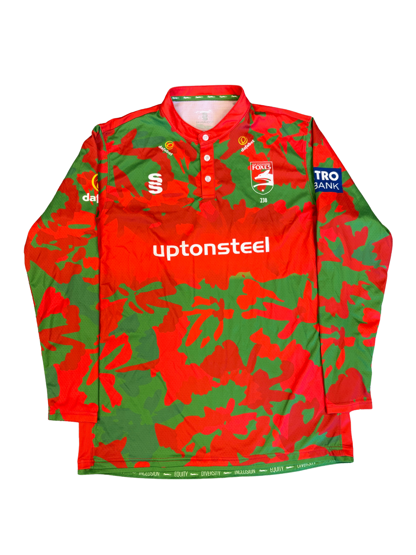 Ben Mike Leicestershire 2025 MB50 Match Worn LS Playing Shirt