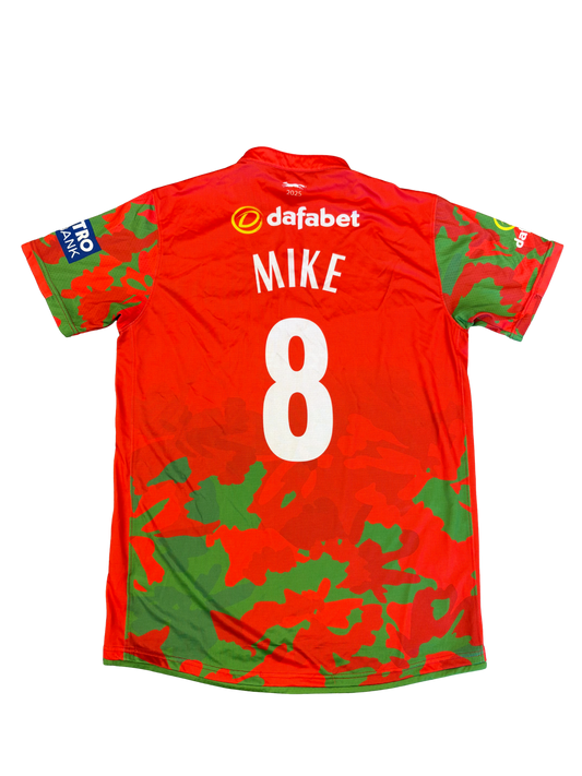 Ben Mike Leicestershire 2025 MB50 Match Worn SS Playing Shirt