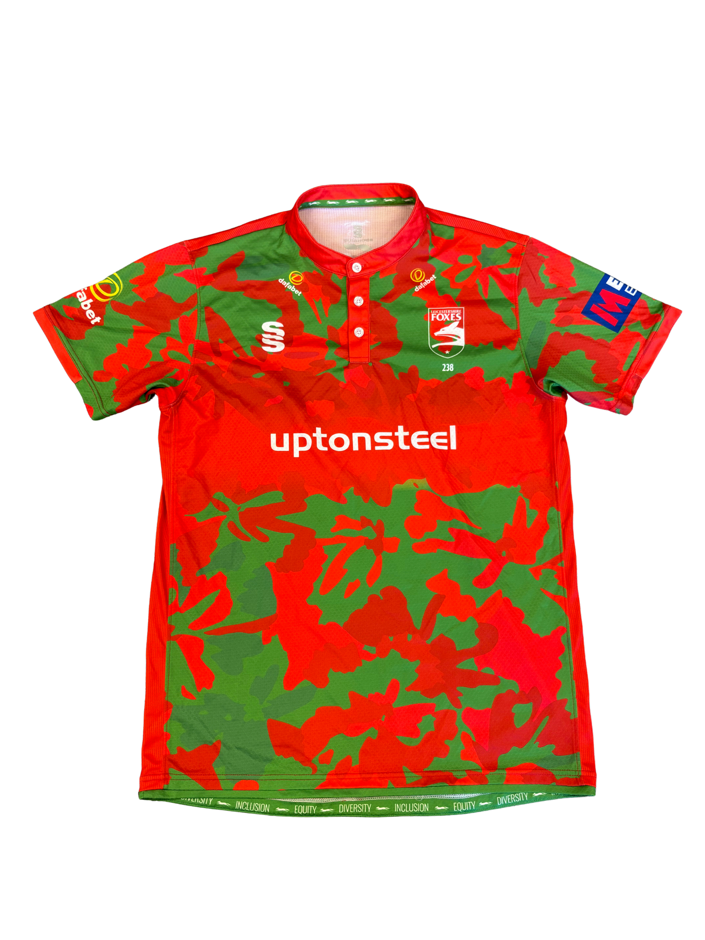 Ben Mike Leicestershire 2025 MB50 Match Worn SS Playing Shirt