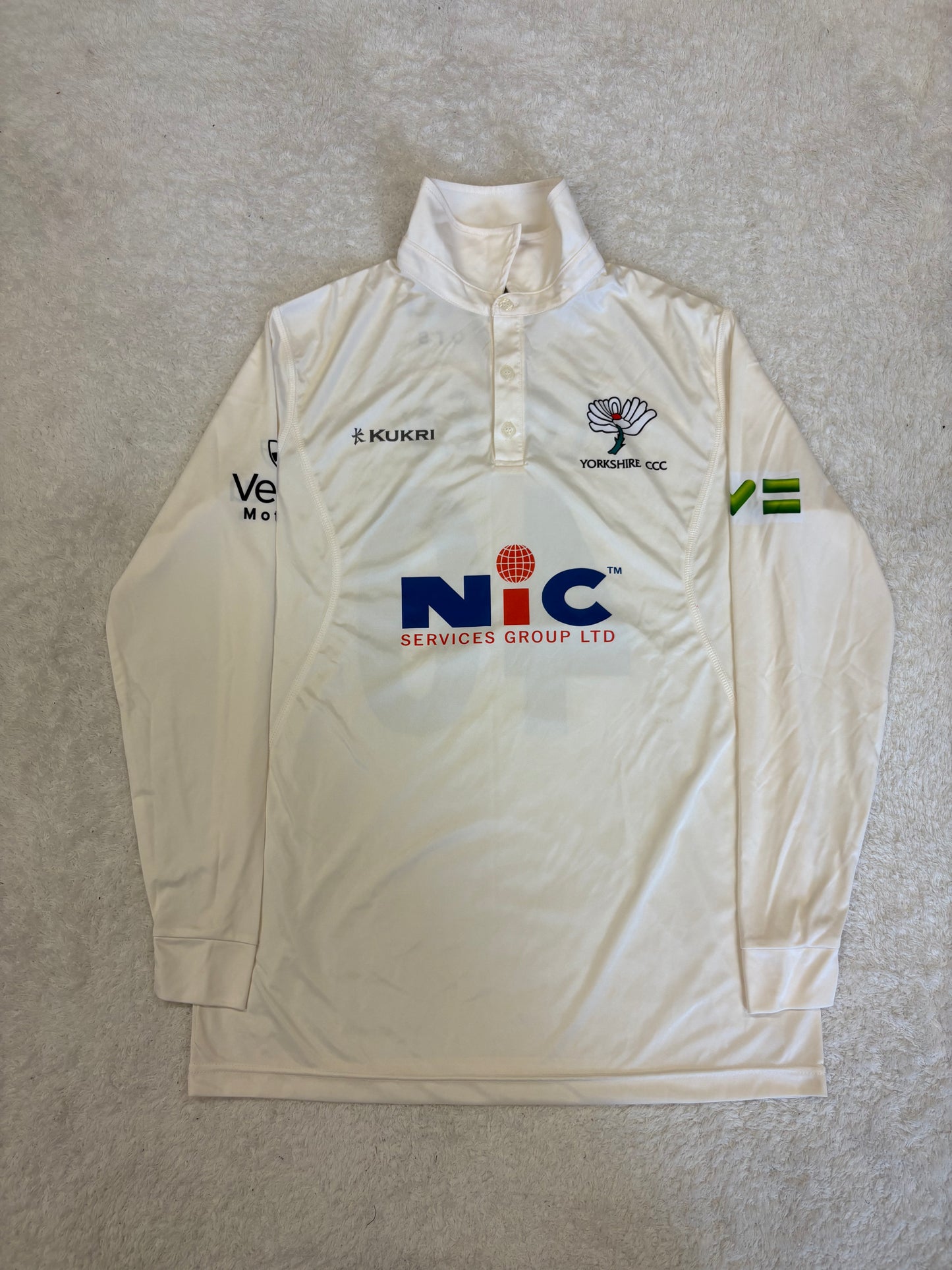 Tom Loten Yorkshire LVCC Match Worn LS Playing Shirt