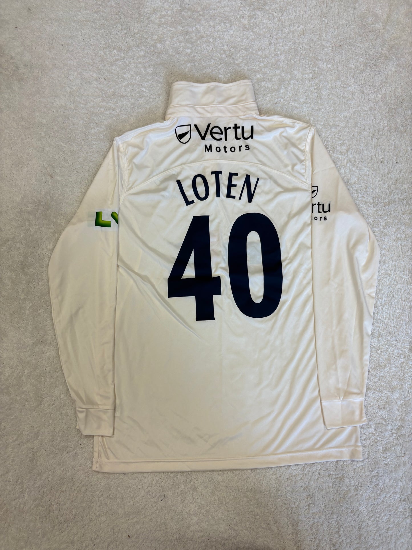 Tom Loten Yorkshire LVCC Match Worn LS Playing Shirt