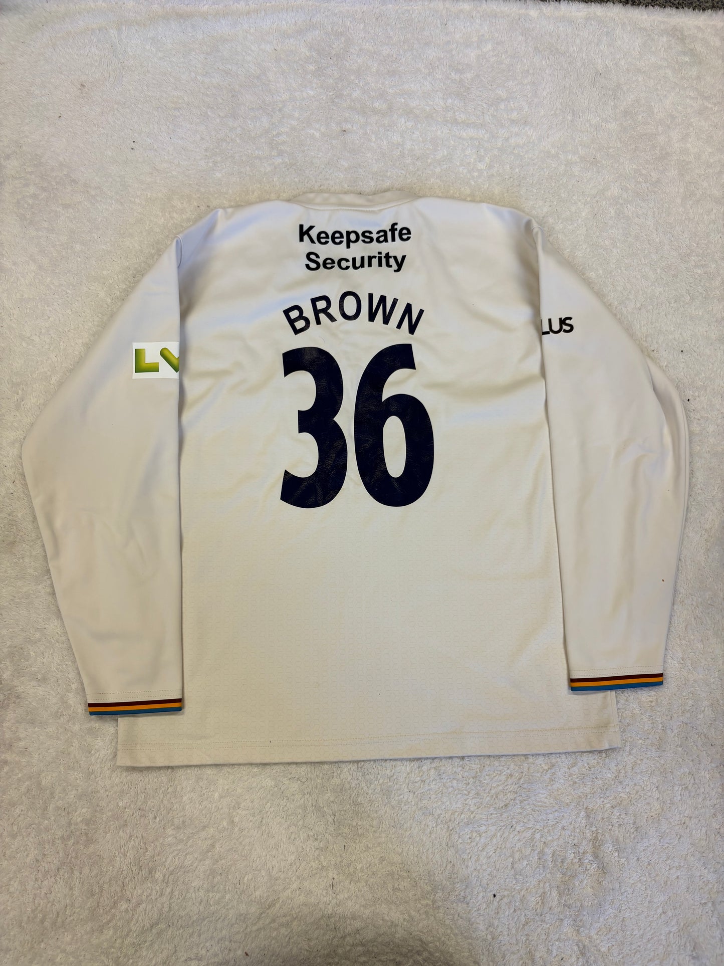 Pat Brown Derbyshire County Championship Match Worn Playing Jumper
