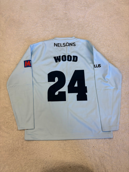 Tom Wood Derbyshire MB50 Match Worn LS Playing Jumper