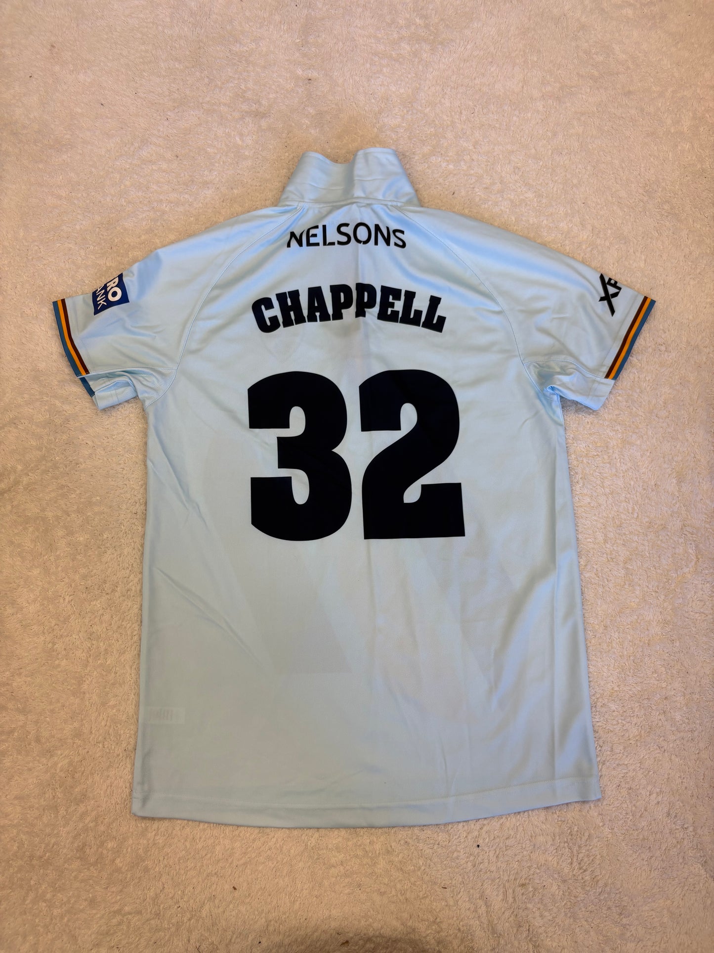Zak Chappell Derbyshire MB50 Match Worn SS Playing Shirt