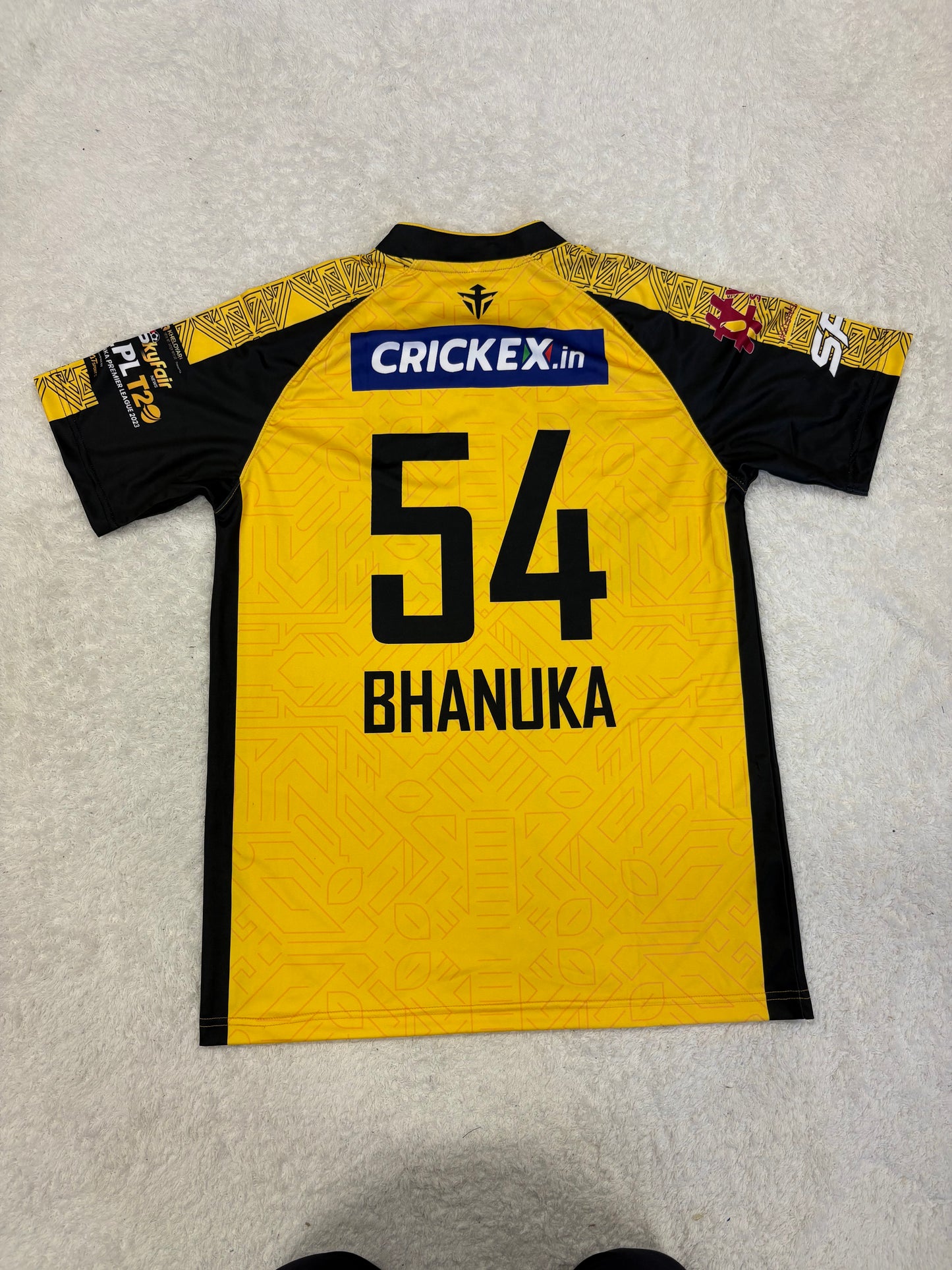 Bhanuka Rajapaksa Galle Titans LPL Match Worn SS Playing Shirt