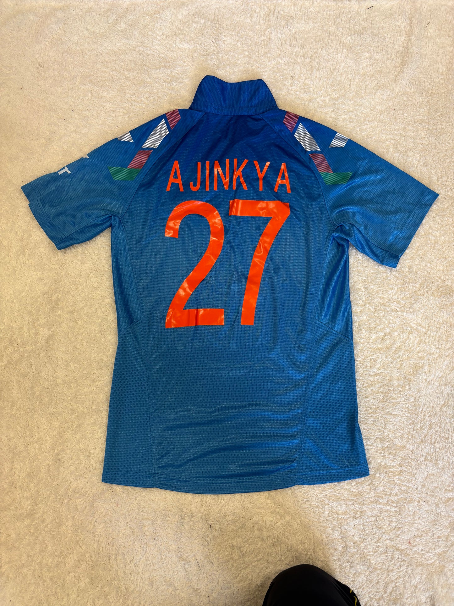 Ajinkya Rahane India 2013 ODI SS Match Worn Playing Shirt