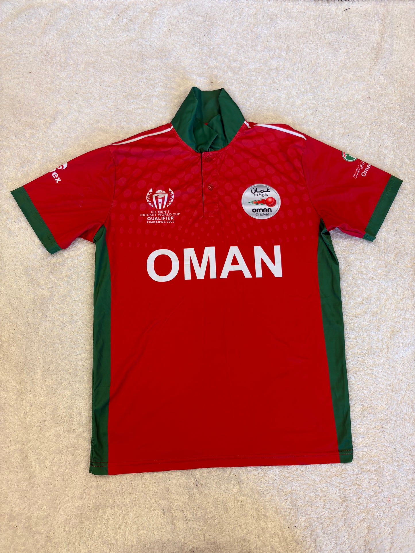 Kashyap Prajapati Oman 2023 World Cup Qualifier Match Worn And Signed SS Playing Shirt