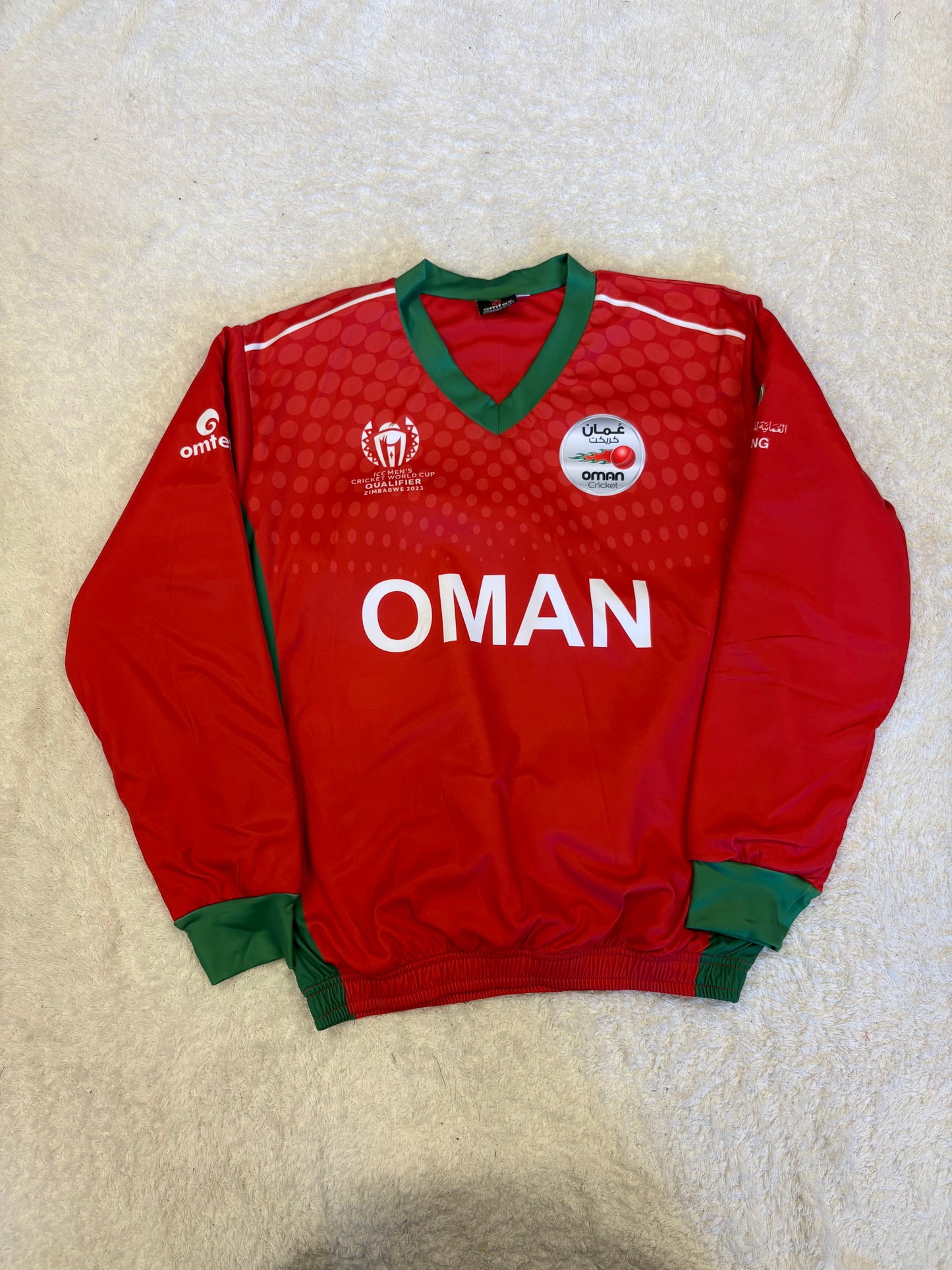 Fayyaz Butt Oman 2023 World Cup Qualifier Match Worn LS Playing Jumper