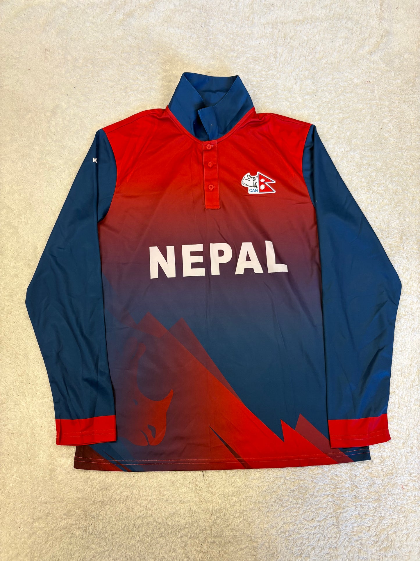 Karan KC Nepal ODI Match Issue LS Playing Shirt