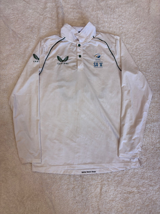 Zubayr Hamza South Africa A Test Match Worn LS Playing Shirt
