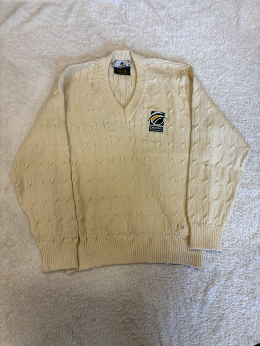 Cricket South Africa High Performance Retro Cable Knit Playing Jumper